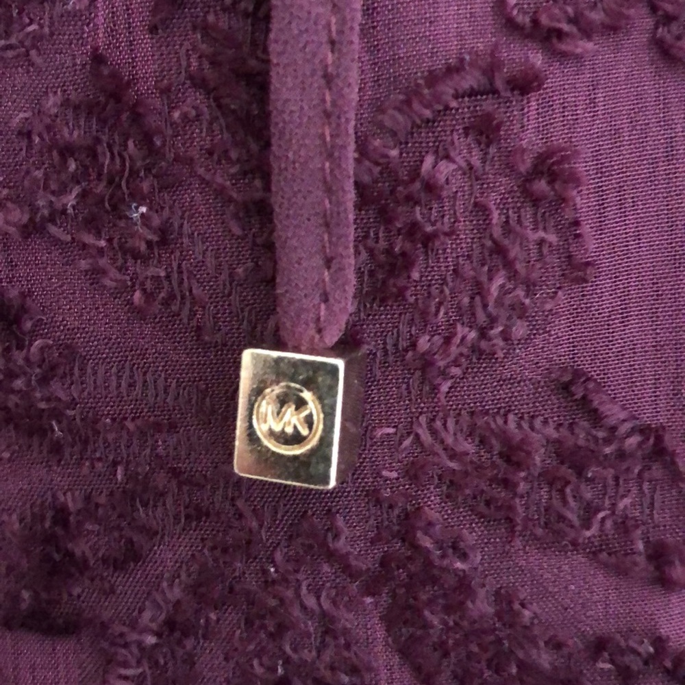 Michael Kors Flocked Velvet Illusion Top - Medium - Picture 7 of 7